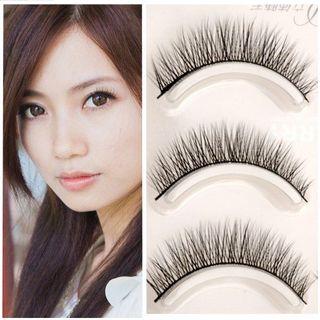 False Eyelashes(3 Pairs) As Shown In Figure - One Size