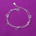 925 Sterling Silver Star Layered Bracelet / Anklet