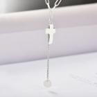 Cross Pendant Sterling Silver Necklace 925 Silver - Silver - One Size
