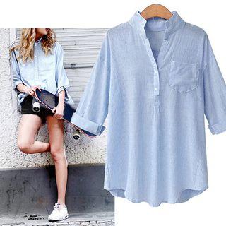 V-neck 3/4-sleeve Shirt