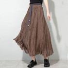 Midi A-line Skirt Skirt - Coffee - One Size