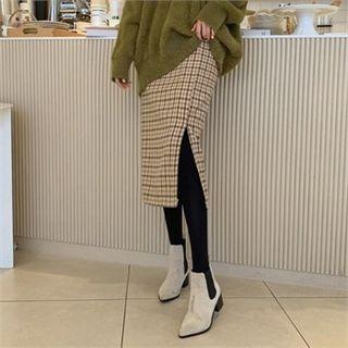 Shepherd Plaid Long Skirt
