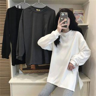 Side-slit Oversized Sweatshirt