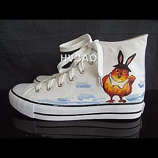 Birds In Love High-top Canvas Sneakers