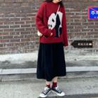 Panda Sweater / Midi A-line Skirt