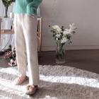 Band-waist Pocket-detail Fleece-lined Pants