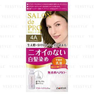 Dariya - Salon De Pro Hair Color Fast Dyeing Emulsion (#4a Ash Brown) 1 Set