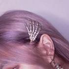 Claw Rhinestone Alloy Hair Clip 1 Pc - Silver - One Size