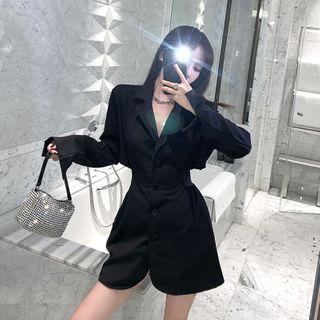 Open-back Mini A-line Blazer Dress
