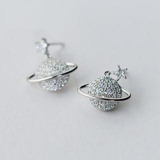 925 Sterling Sliver Planet Earrings