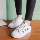 Star Embroidered Lace-up Sneakers
