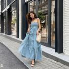 Two-way Tired Denim Tube Dress