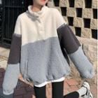 Half-zip Panel Fleece Sweatshirt