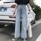 Double-breasted Straight-leg Jeans