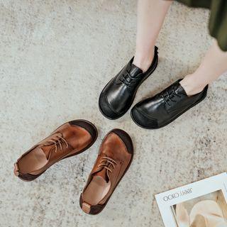 Lace Up Block Heel Oxfords