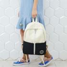 Canvas Front Zipper Accent Backpack