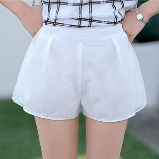 Set: Plaid Short-sleeve Top + Shorts