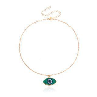Evil Eye Pendant Alloy Necklace Gold - One Size