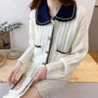 Collared Loose Knit Cardigan