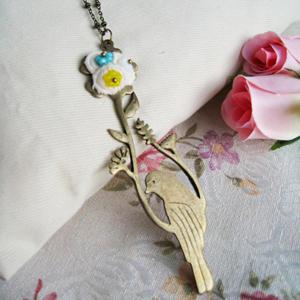 Copper Parrot Long Necklace