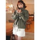 Stand-collar Rope Military Jacket