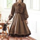 Long-sleeve A-line Dress / Cape