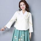 Flower Embroidered Traditional Chinese Top
