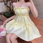 Sleeveless Ruffle Trim Loose-fit Dress
