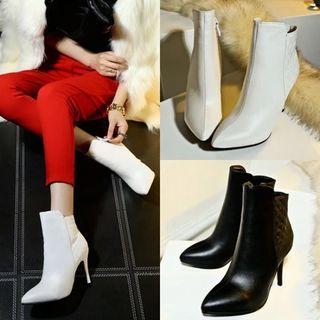 Pointy High Heel Ankle Boots