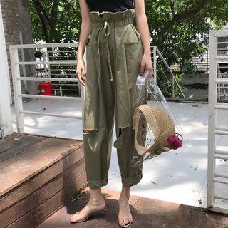 Harem Ripped Cargo Pants