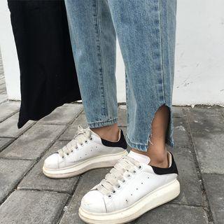 Slit Wide Leg Jeans