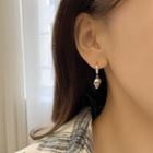 Skull Drop Earring 1 Pair - Eh0721 - Silver - One Size