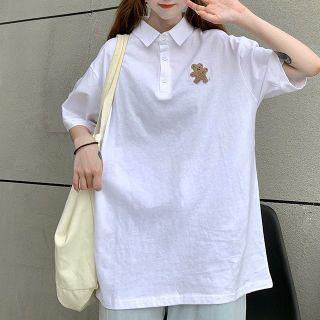 Print Button-up Polo Shirt