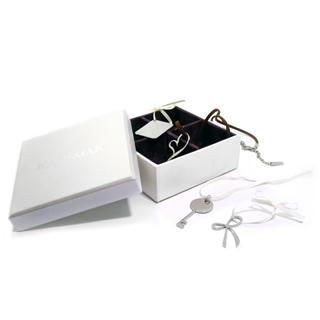 Santas Greeting Box Pendant Set (heart, Key, Bnvelope & Bow)