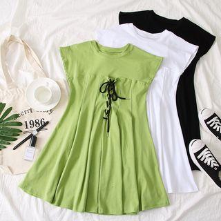 Lace-up A-line Mini Dress