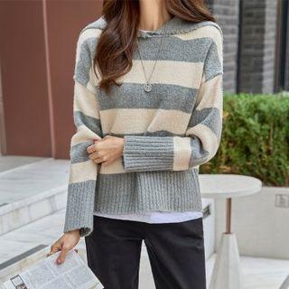 Sailor-collar Stripe Sweater