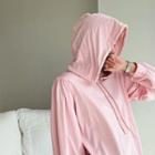 Bishop-sleeve Pastel Hoodie