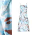 Slit Tie Dye Spaghetti Strap Dress