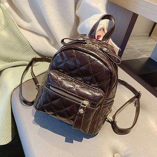 Patent Quilted Backpack