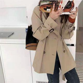 Long-sleeve V-neck Plain Jacket