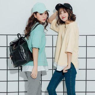 Mock Two-pieces Plain Top