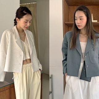 Raglan-sleeve Crop Blazer