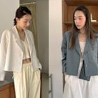 Raglan-sleeve Crop Blazer