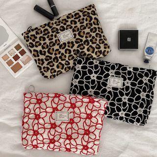 Floral Embroidered Pouch