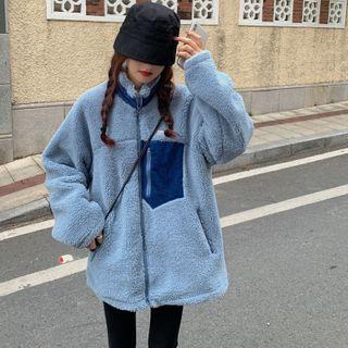 Fleece Stand-collar Zip-up Jacket
