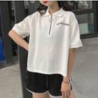 Short-sleeve Half-zip Polo Shirt
