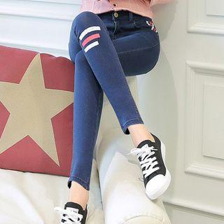 Striped Skinny Jeans