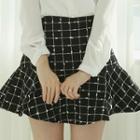 Ruffled Checked Miniskirt