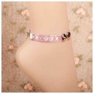 Bow-accent Lace Anklet