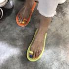 Transparent Loop-toe Slide Sandals